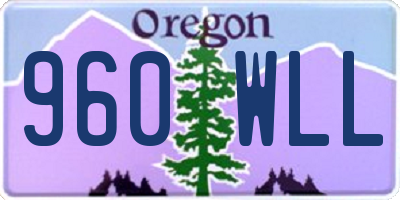 OR license plate 960WLL