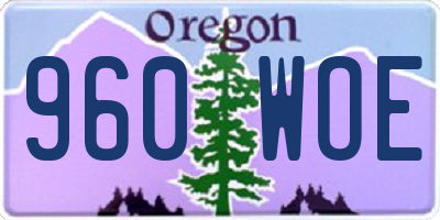 OR license plate 960WOE