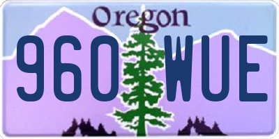 OR license plate 960WUE