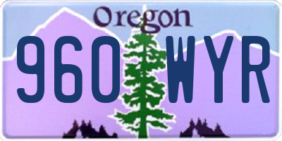 OR license plate 960WYR