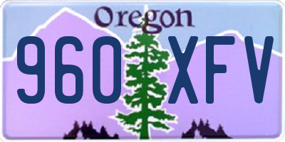 OR license plate 960XFV