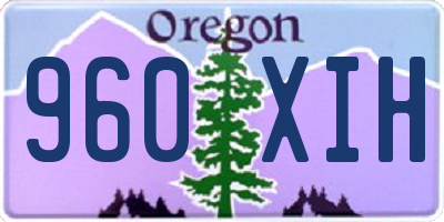 OR license plate 960XIH