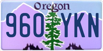 OR license plate 960YKN