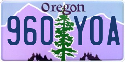 OR license plate 960YOA
