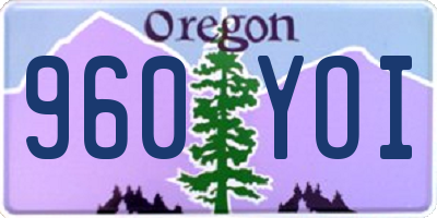 OR license plate 960YOI