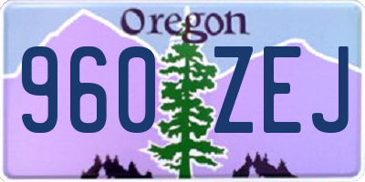 OR license plate 960ZEJ