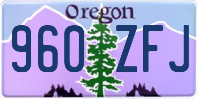 OR license plate 960ZFJ
