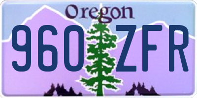 OR license plate 960ZFR