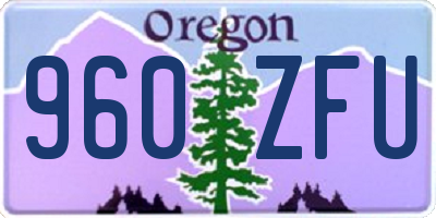OR license plate 960ZFU