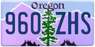 OR license plate 960ZHS