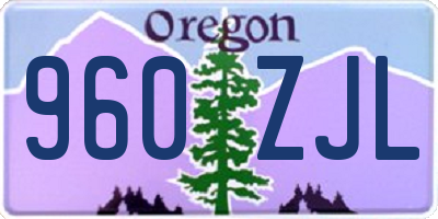 OR license plate 960ZJL