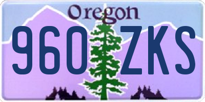OR license plate 960ZKS