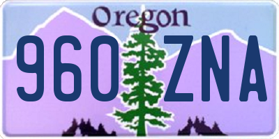 OR license plate 960ZNA