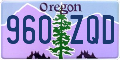 OR license plate 960ZQD