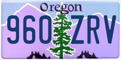 OR license plate 960ZRV