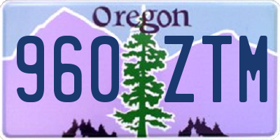 OR license plate 960ZTM