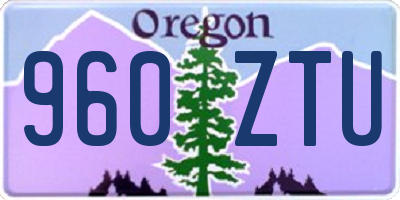 OR license plate 960ZTU