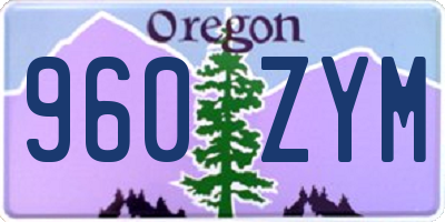 OR license plate 960ZYM