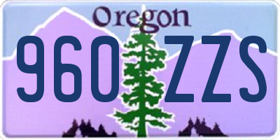 OR license plate 960ZZS
