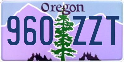 OR license plate 960ZZT