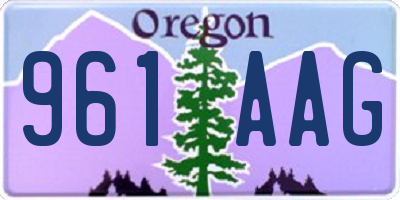 OR license plate 961AAG