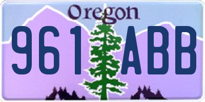 OR license plate 961ABB
