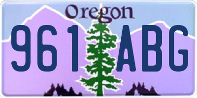OR license plate 961ABG