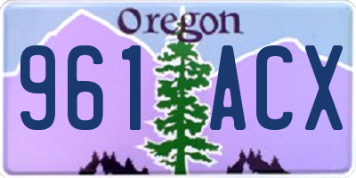 OR license plate 961ACX