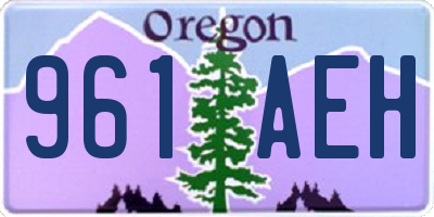 OR license plate 961AEH
