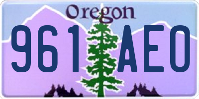 OR license plate 961AEO