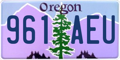 OR license plate 961AEU