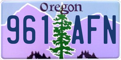 OR license plate 961AFN