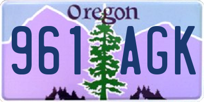 OR license plate 961AGK