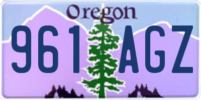 OR license plate 961AGZ