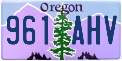 OR license plate 961AHV