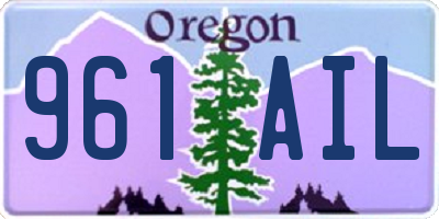 OR license plate 961AIL