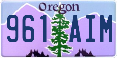 OR license plate 961AIM