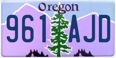 OR license plate 961AJD