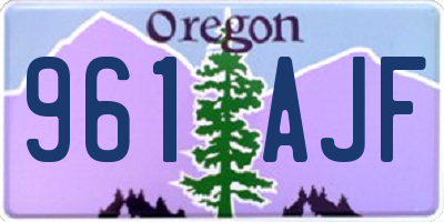 OR license plate 961AJF