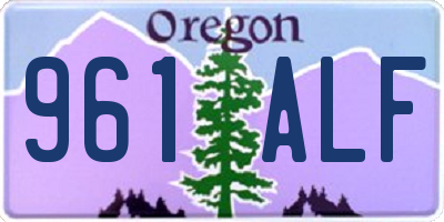 OR license plate 961ALF