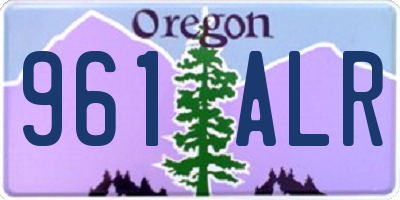 OR license plate 961ALR