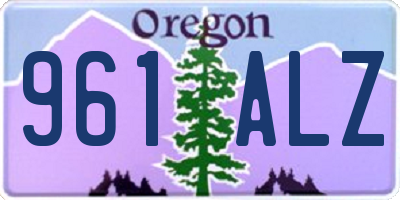 OR license plate 961ALZ