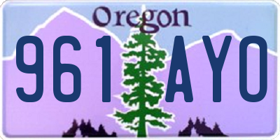 OR license plate 961AYO
