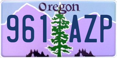 OR license plate 961AZP
