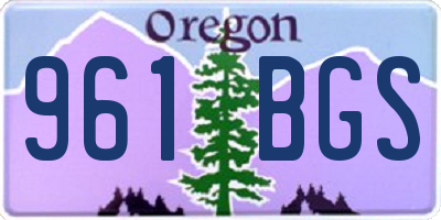 OR license plate 961BGS