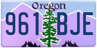 OR license plate 961BJE