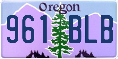 OR license plate 961BLB