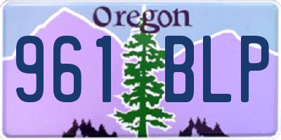 OR license plate 961BLP