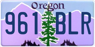 OR license plate 961BLR