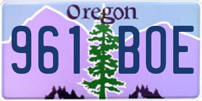 OR license plate 961BOE